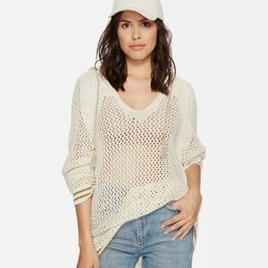 Free People Small Shadow Striped Sweatshirt Hoodie VGUC